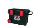 Boite à outils incassable – plateau amovible – supports – roues